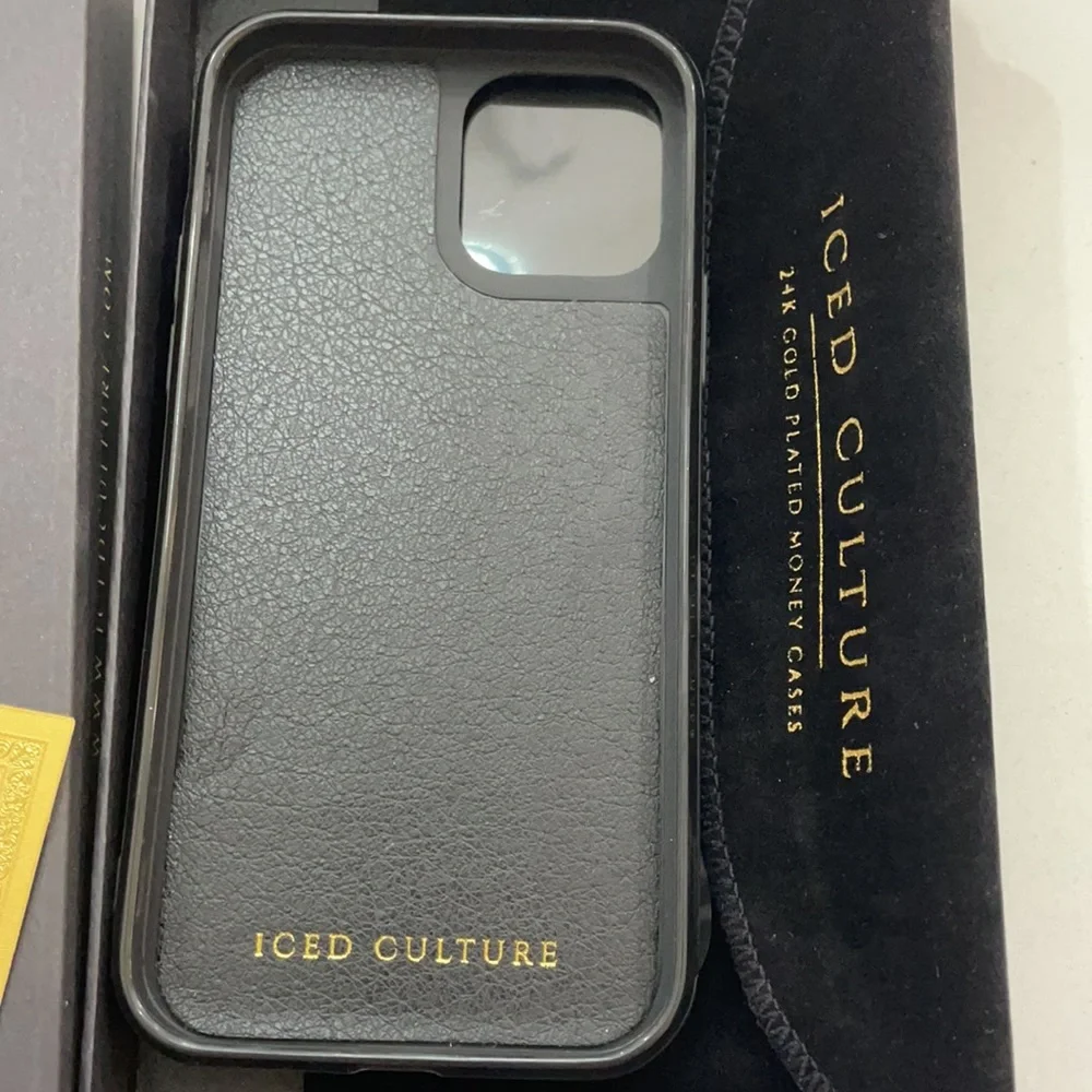 NWTS 24k Gold Plated IPhone 12 Case with box & authentication card